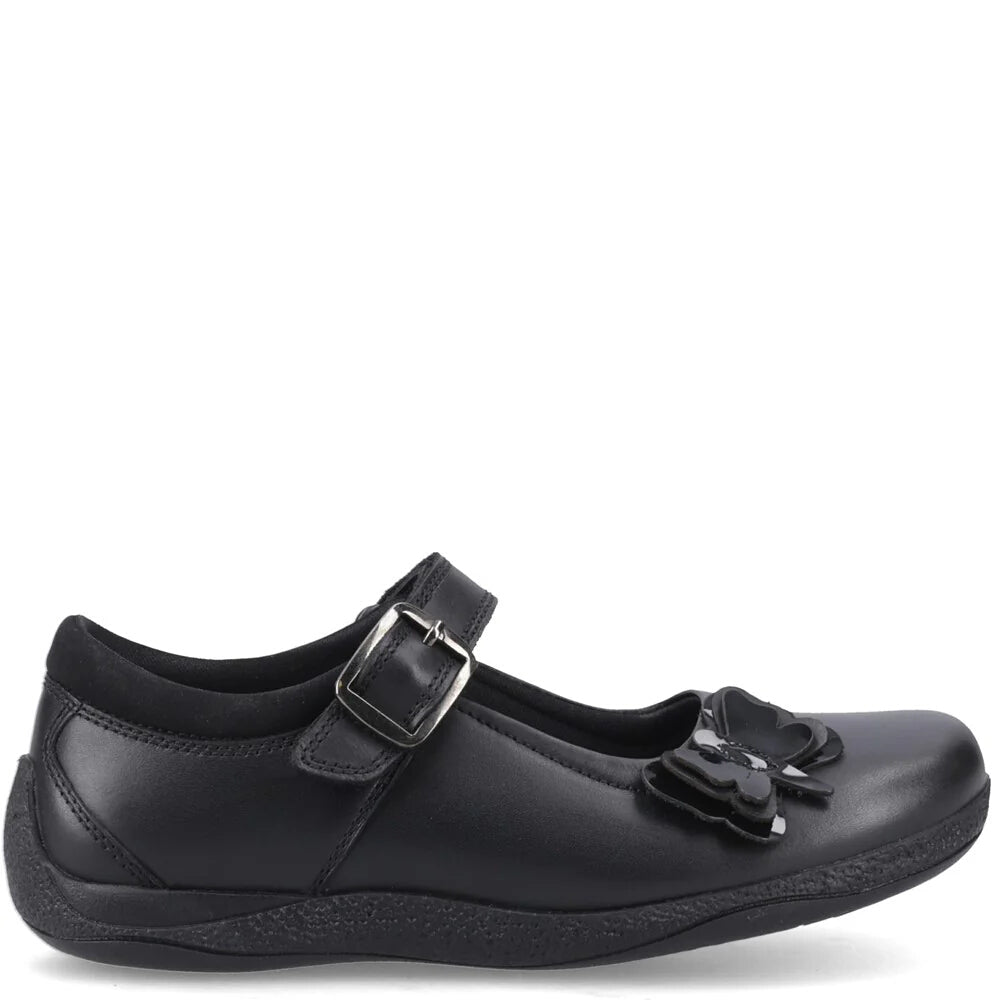 Hush Puppies Julie Ballerina Black School Footwear