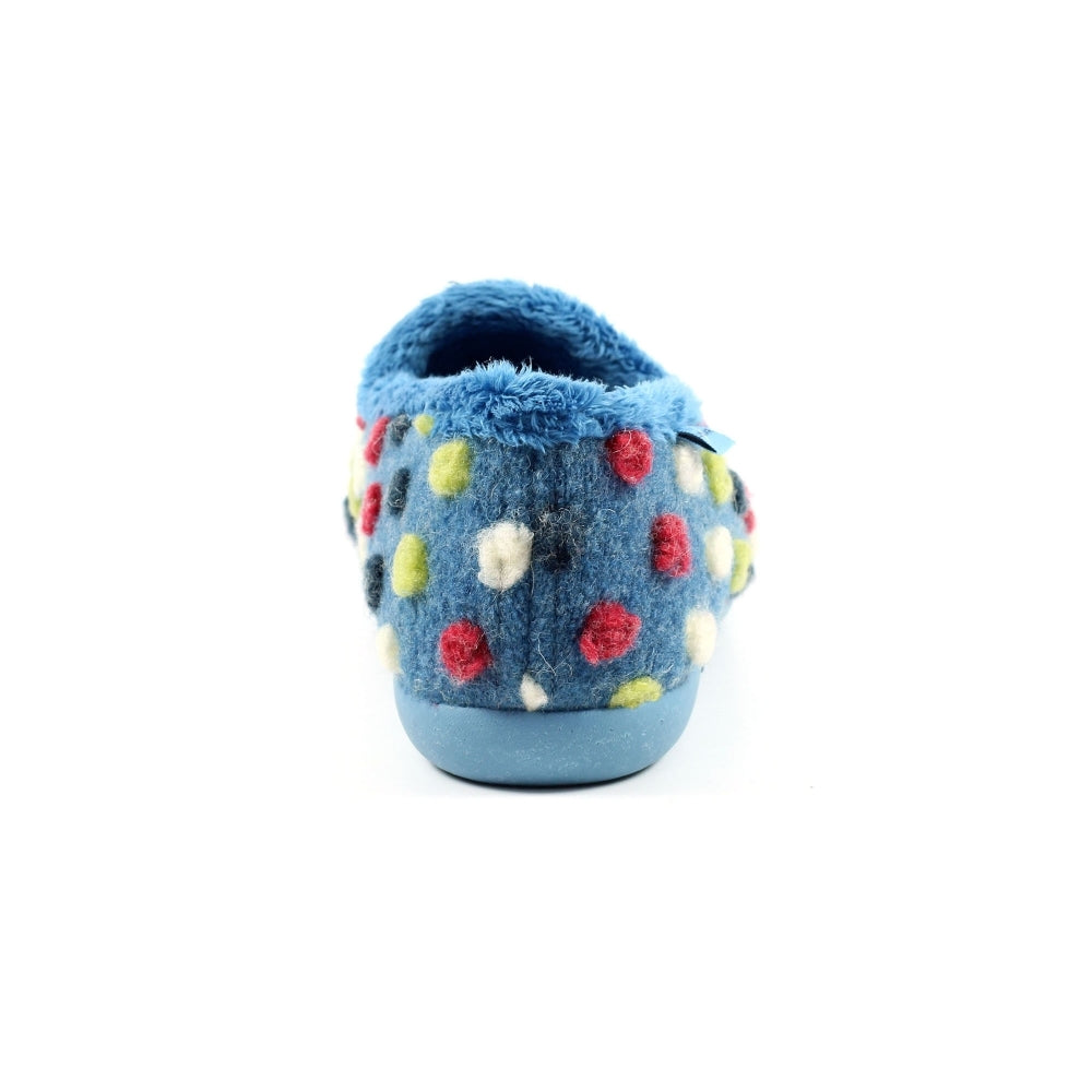 Lunar Helix Mid Blue With Multi Spots Slipper