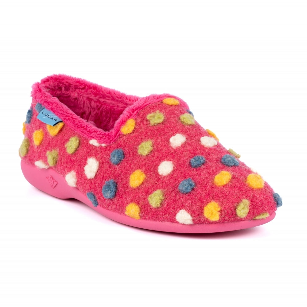 Lunar Helix Pink With Multi Spots Slipper