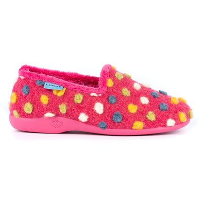 Lunar Helix Pink With Multi Spots Slipper