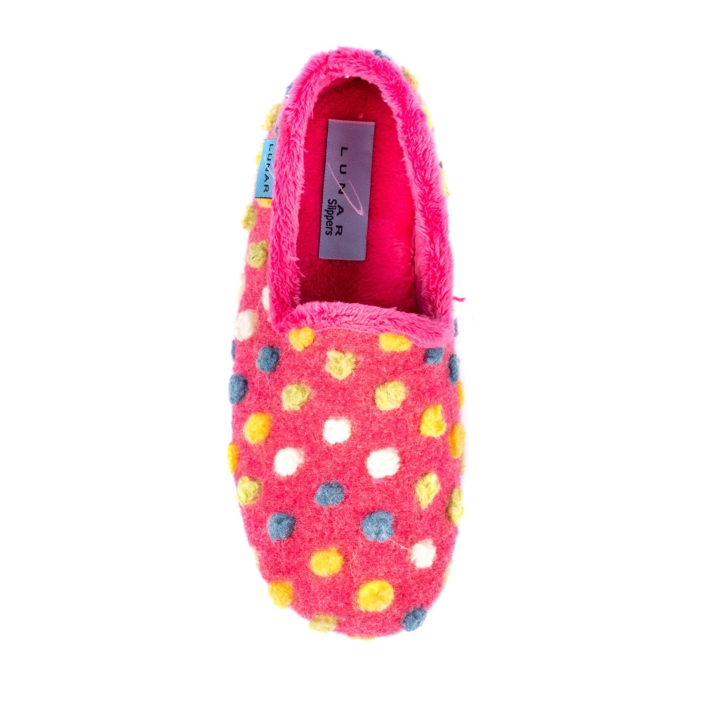 Lunar Helix Pink With Multi Spots Slipper