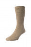 HJ Hall HJ91 Plain Oatmeal Melange Cotton Softop Sock