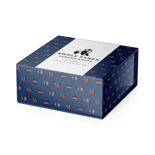 Swole Panda Sock Gift Box - 3 Pairs - Hot Air Balloon Box