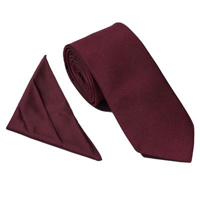 Wallace Twill Berry Tie & Hankerchief Set