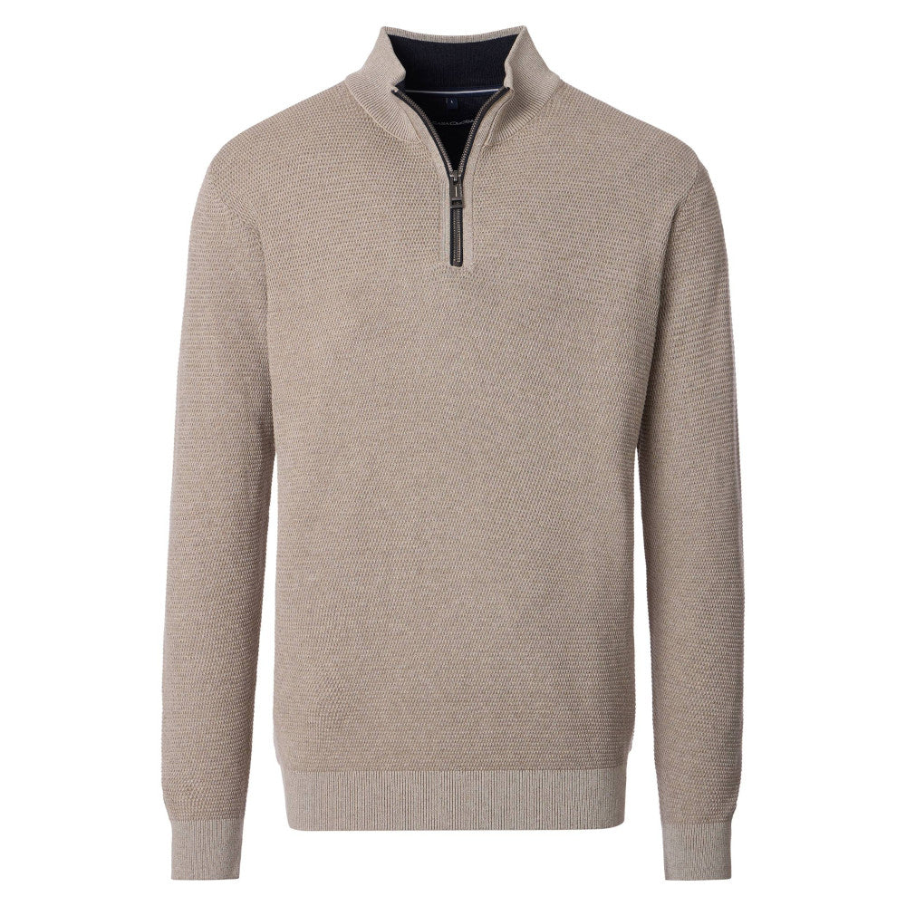 Casa Moda 454479000 663 Beige Half Zip Pullover