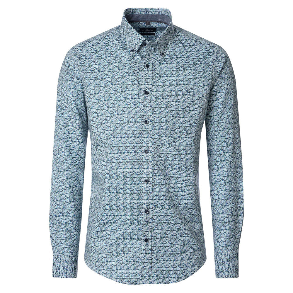 Casa Moda 126132490 100 Blue Casual shirt