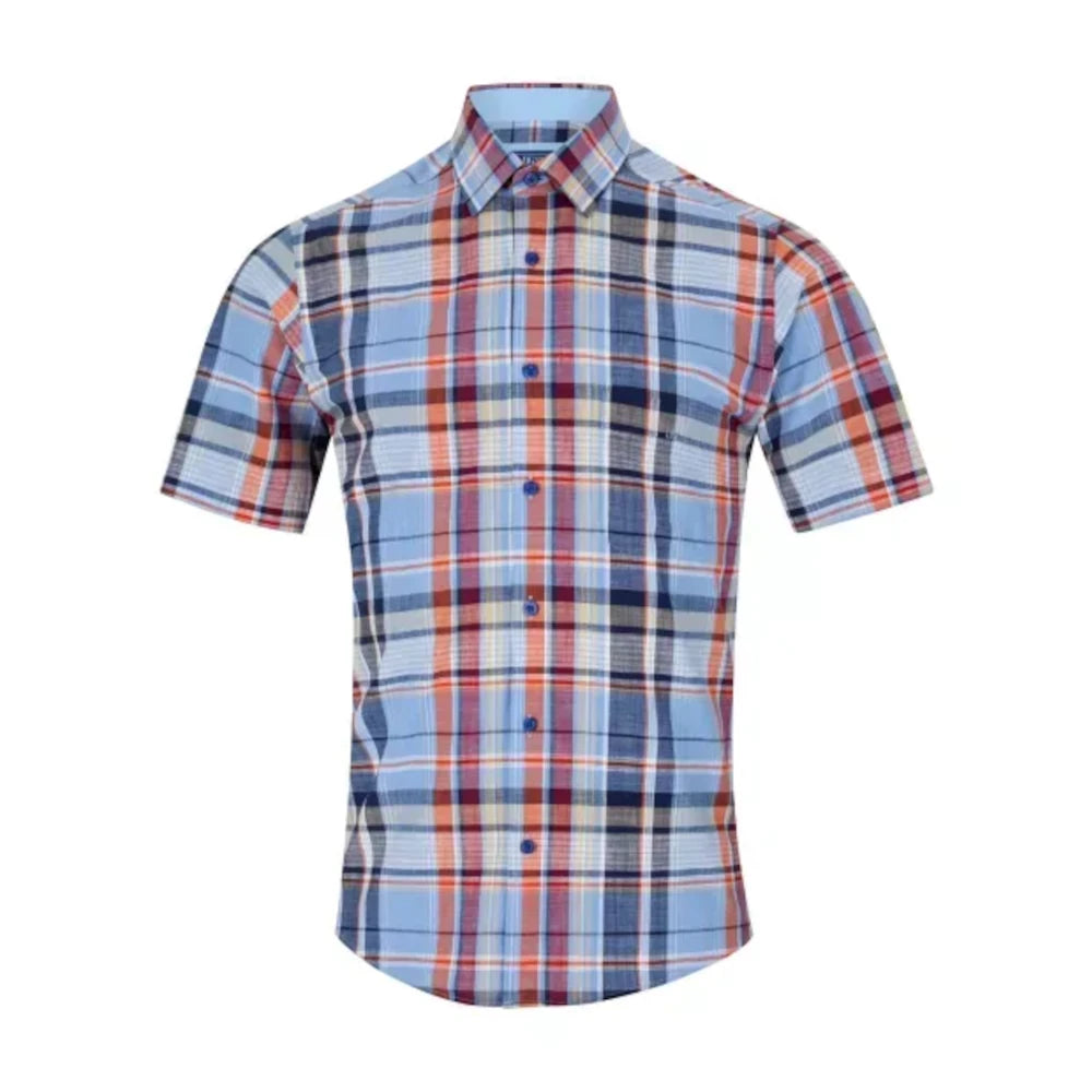 Drifter 14721SS 23 Blue Short Sleeve Casual Shirt