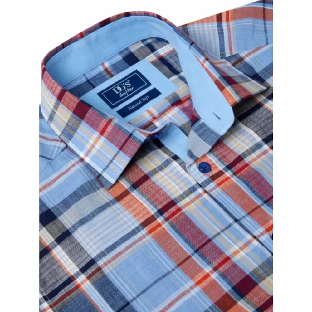 Drifter 14721SS 23 Blue Short Sleeve Casual Shirt
