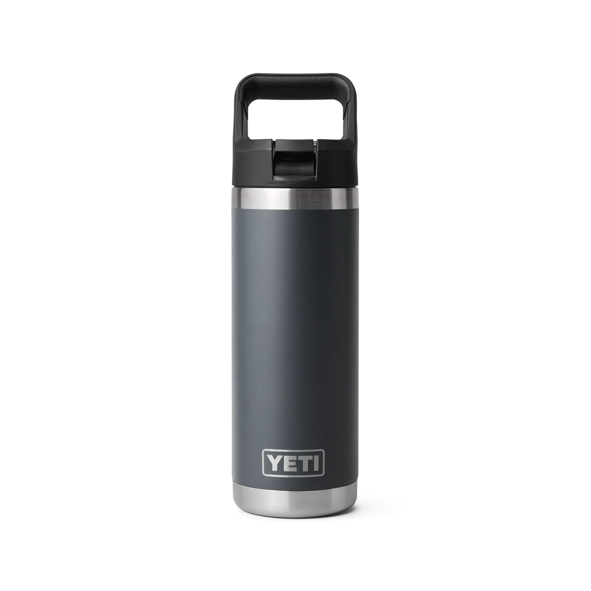 YETI Rambler 18 oz Bottle with Colour Straw Cap Charcoal