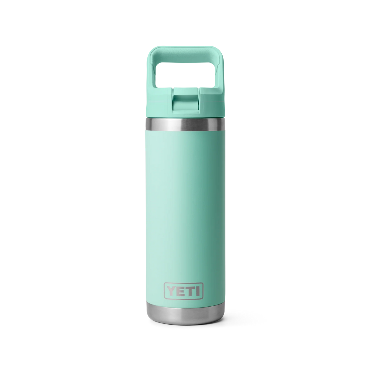 YETI Rambler 18 oz Bottle with Colour Straw Cap Seafoam