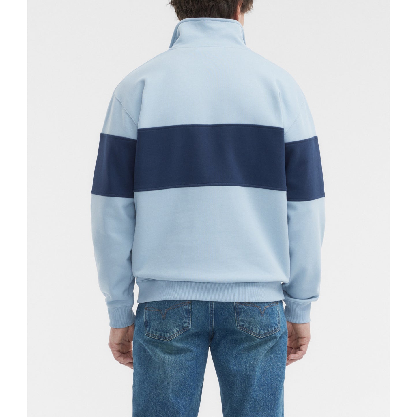 RM Williams Heritage Panel Sky 1/4 Zip