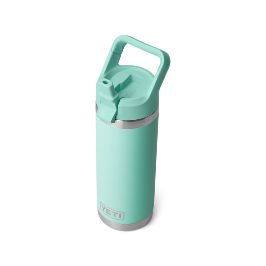 YETI Rambler 18 oz Bottle with Colour Straw Cap Seafoam