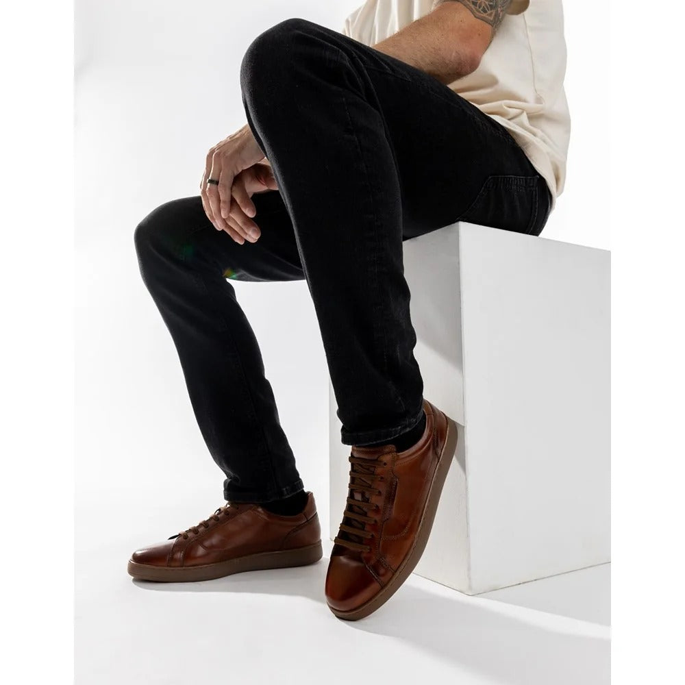 Base London Zammo Wax Tan Trainers