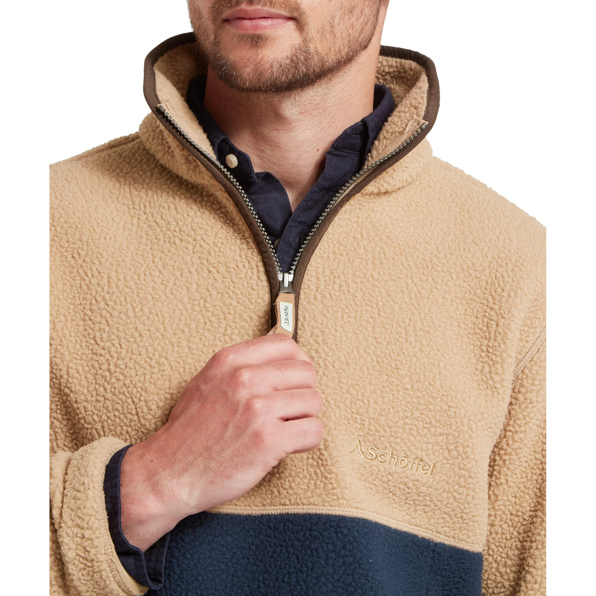 Schöffel Berkeley True Navy/Tan Retro Fleece