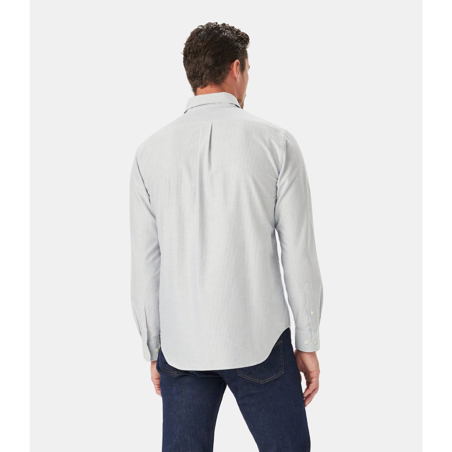 RM Williams Stanley Regular Oxford Navy White Shirt