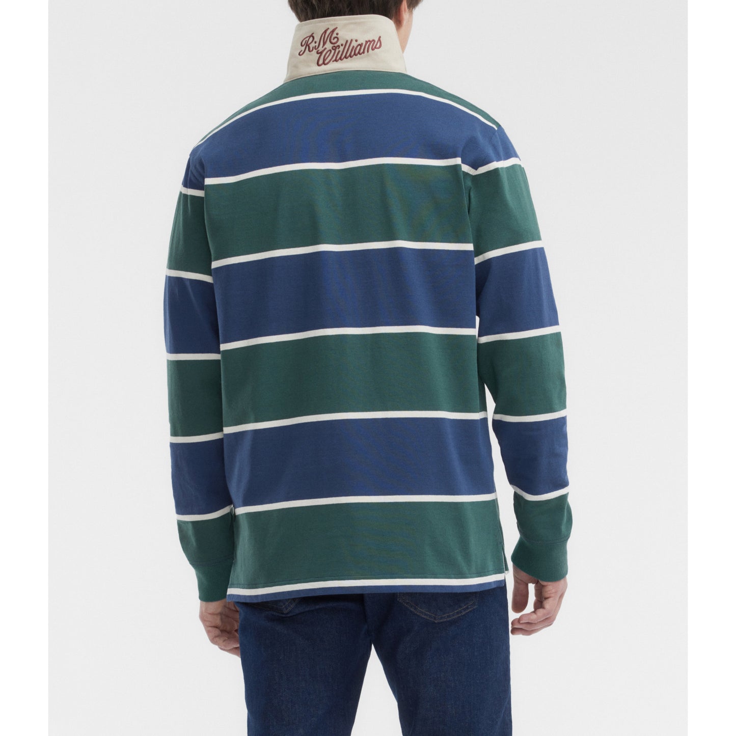 RM Williams Balmain Stripe Pine / Blue Rugby