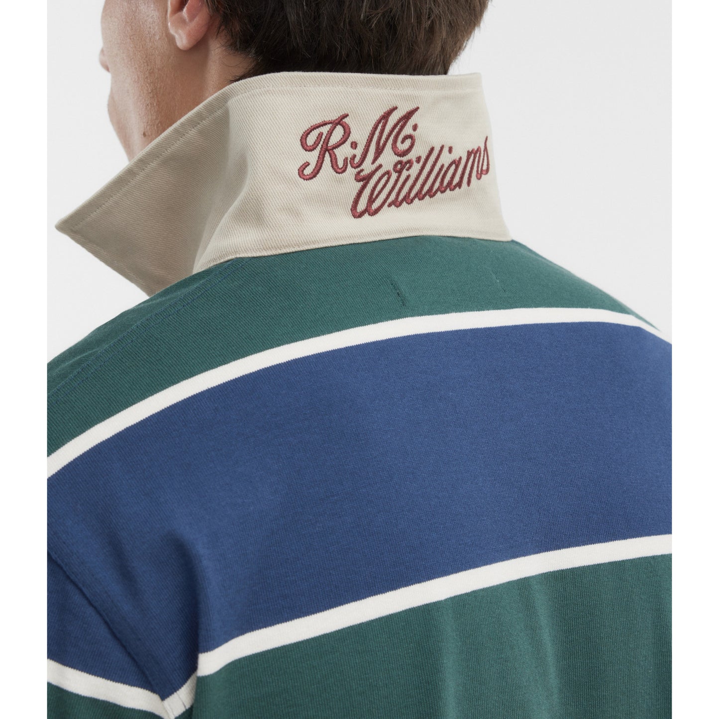 RM Williams Balmain Stripe Pine / Blue Rugby