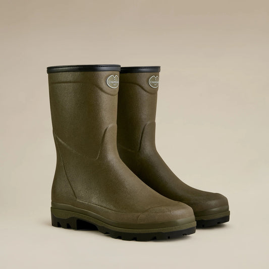 Le Chameau Country Cross Neoprene Chameau Green Wellington Boots