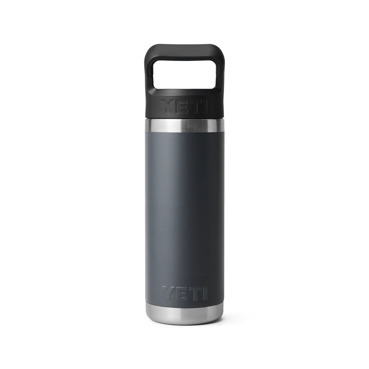 YETI Rambler 18 oz Bottle with Colour Straw Cap Charcoal