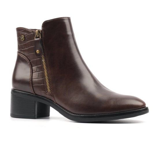 Lunar Hayley Brown Ankle Boot Brown