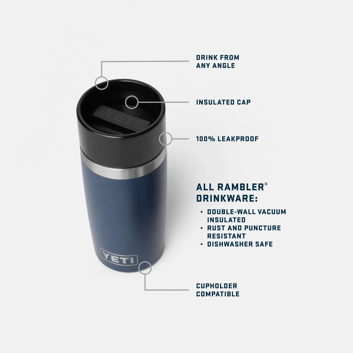 YETI Rambler 12 oz Travel Bottle Navy