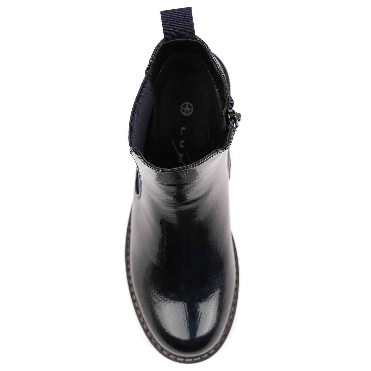 Lunar Bessy Navy Patent Ankle Boot Navy