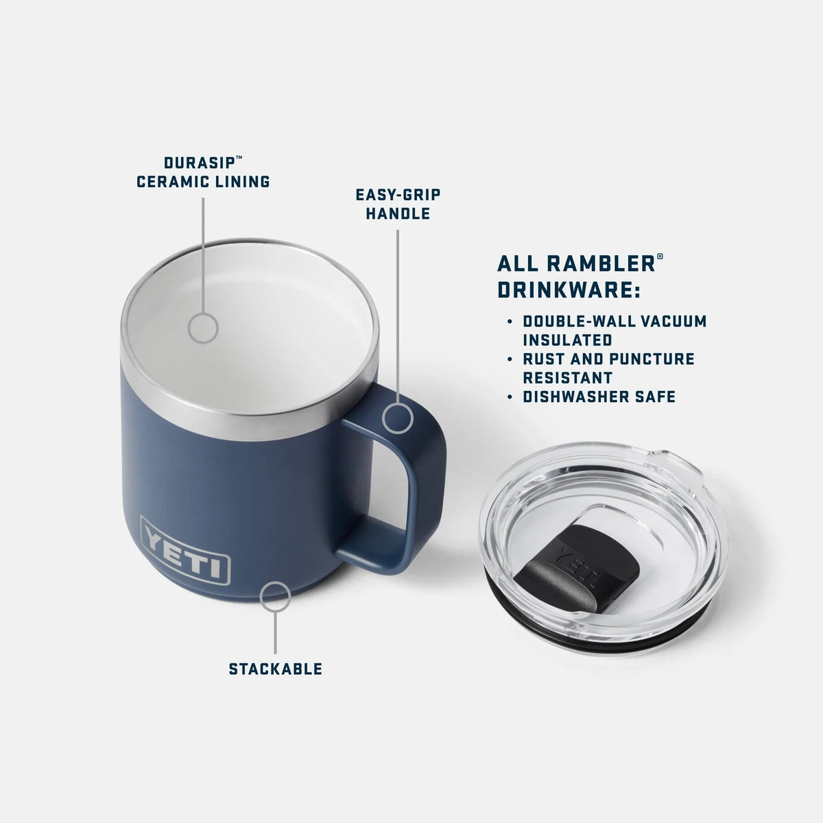 YETI Rambler 10 oz Mug Black Forest Green