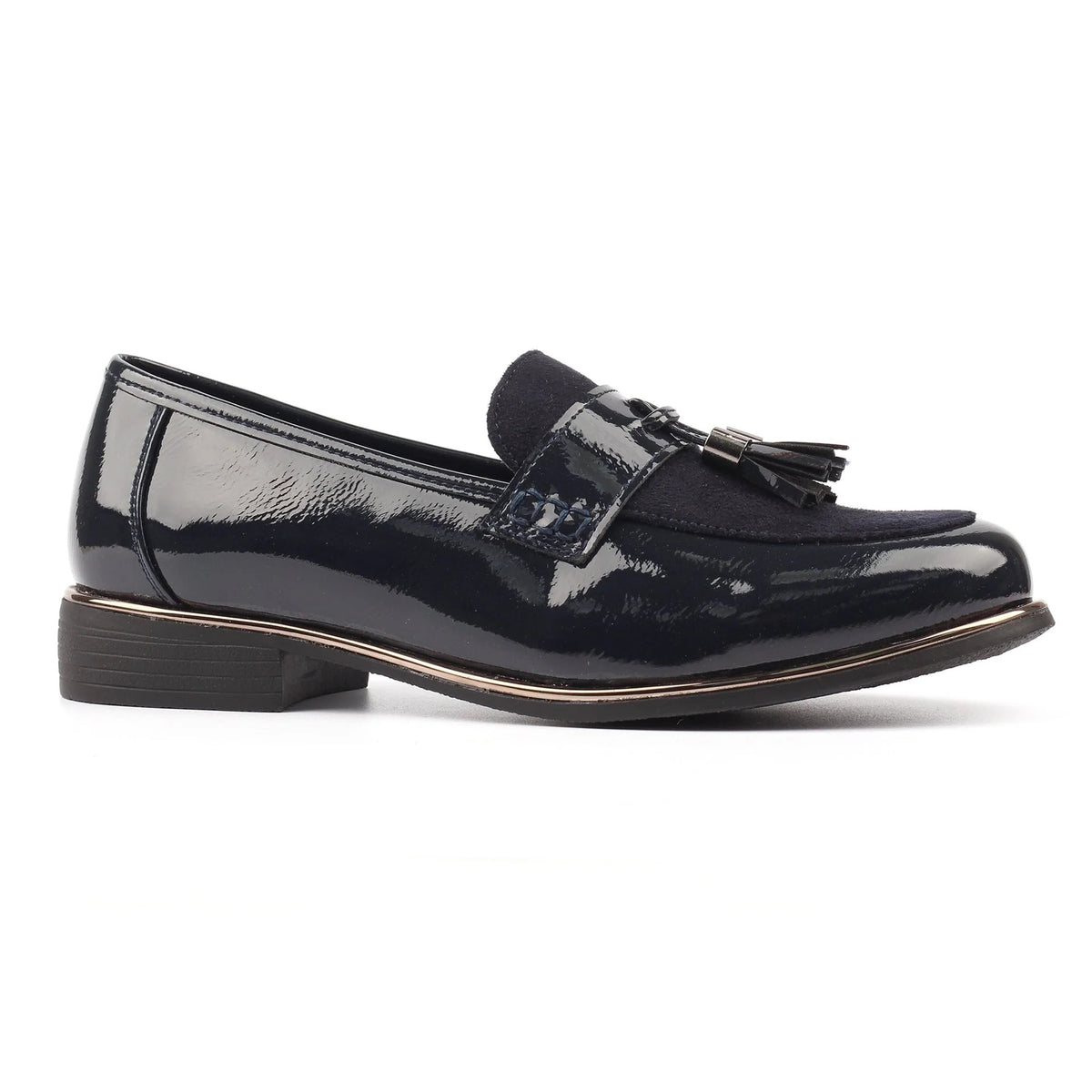 Lunar Nadia Navy Patent Shoe Navy