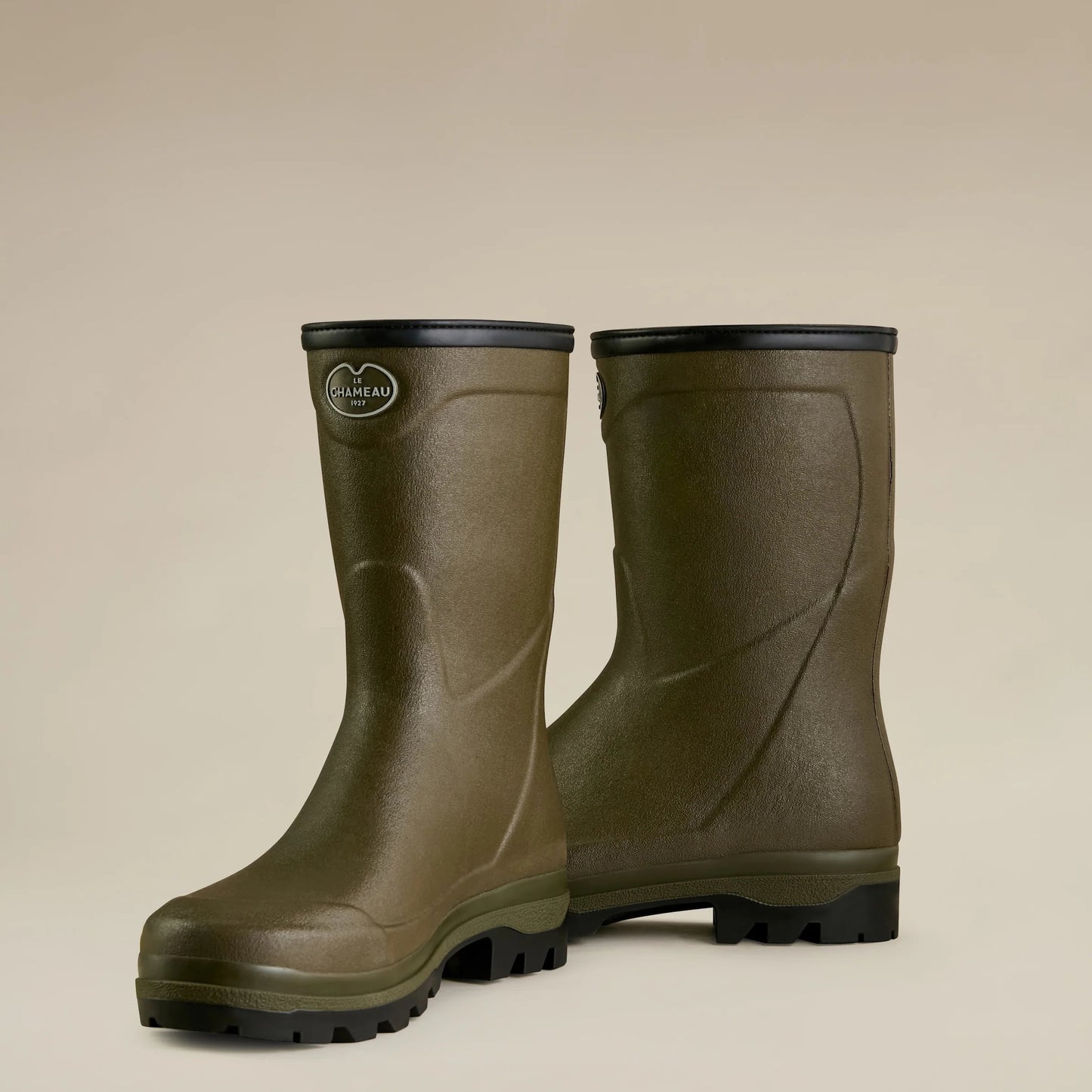 Le Chameau Country Cross Neoprene Chameau Green Wellington Boots
