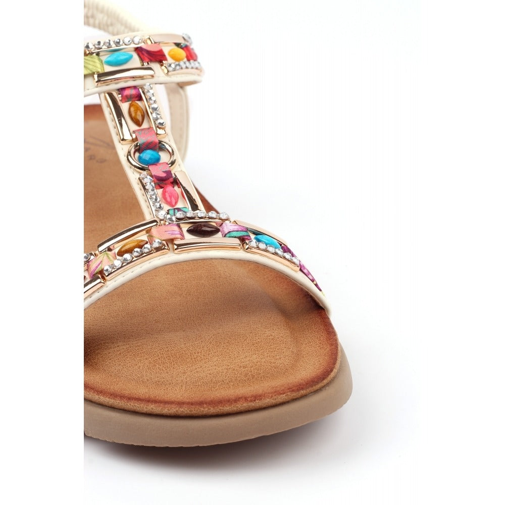 Lunar Drift White Sandals