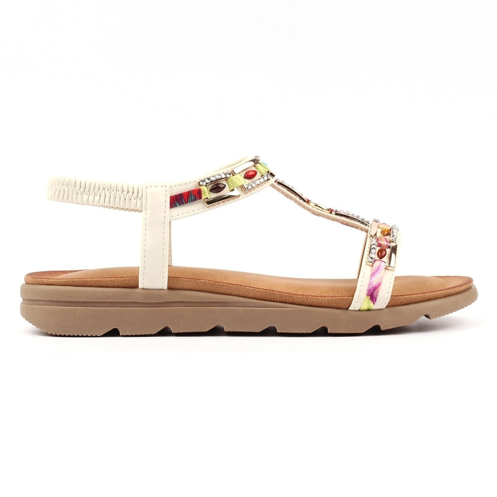 Lunar Drift White Sandals