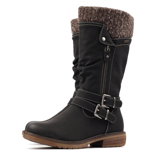 Lunar Peyton Black Waterproof Long Boot Black