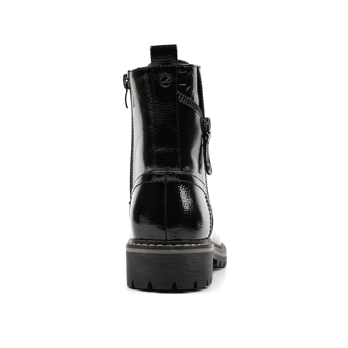 Lunar Allison Black Patent Ankle Boot Black