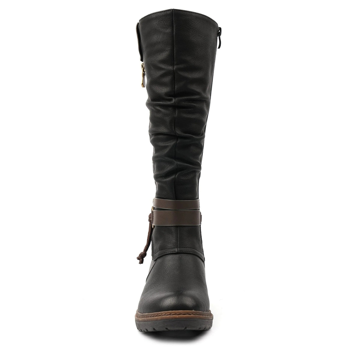 Lunar Melinda Black Waterproof Fur Lined Long Boot Black
