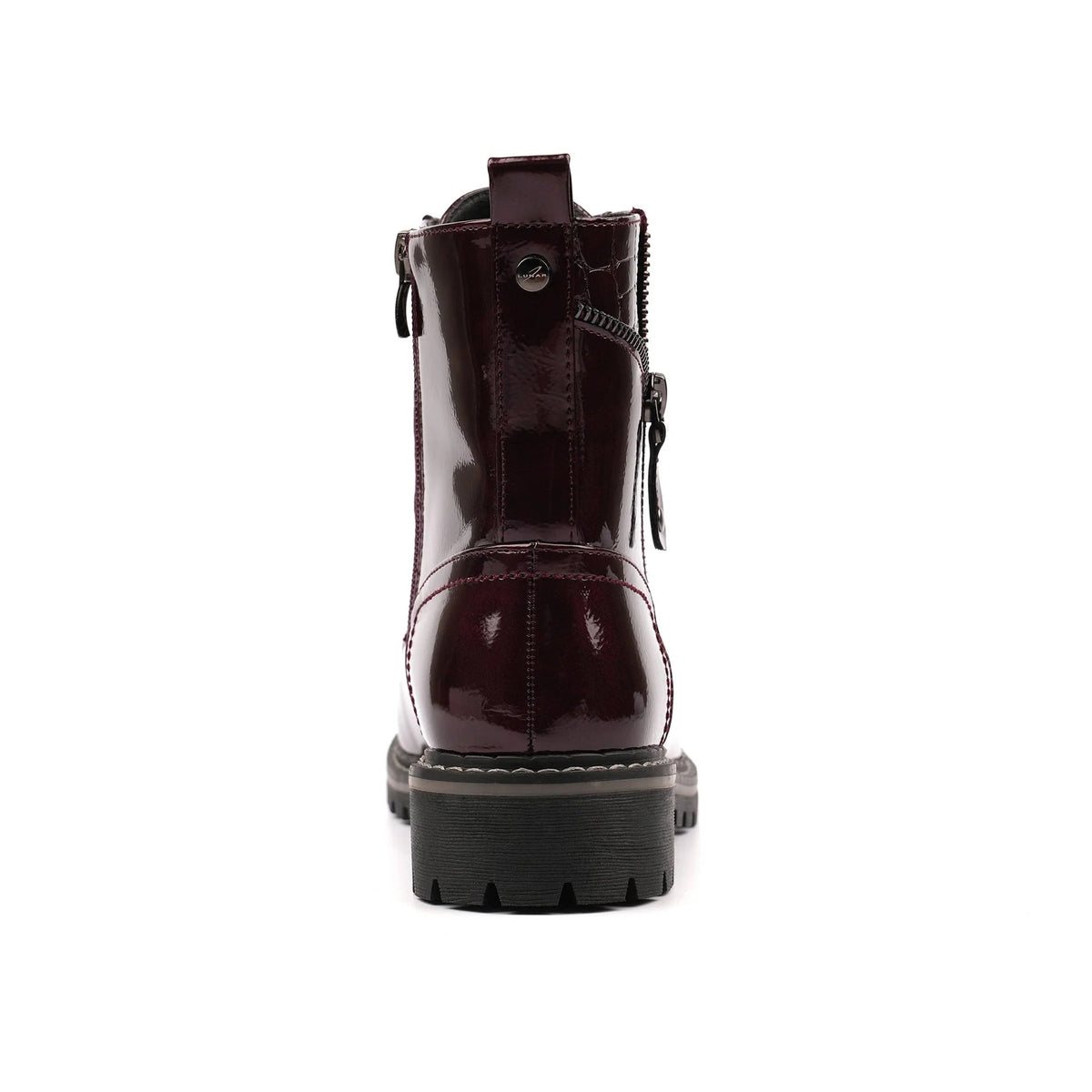 Lunar Allison Burgundy Patent Ankle Boot Burgundy