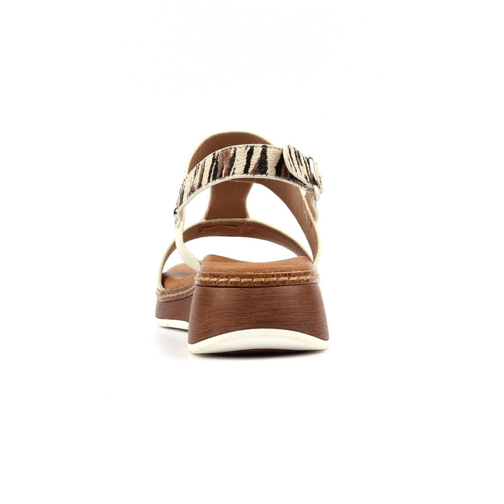 Lunar Georgia White Wedge Sandals