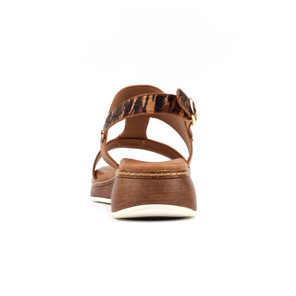 Lunar Georgia Tan Wedge Sandals