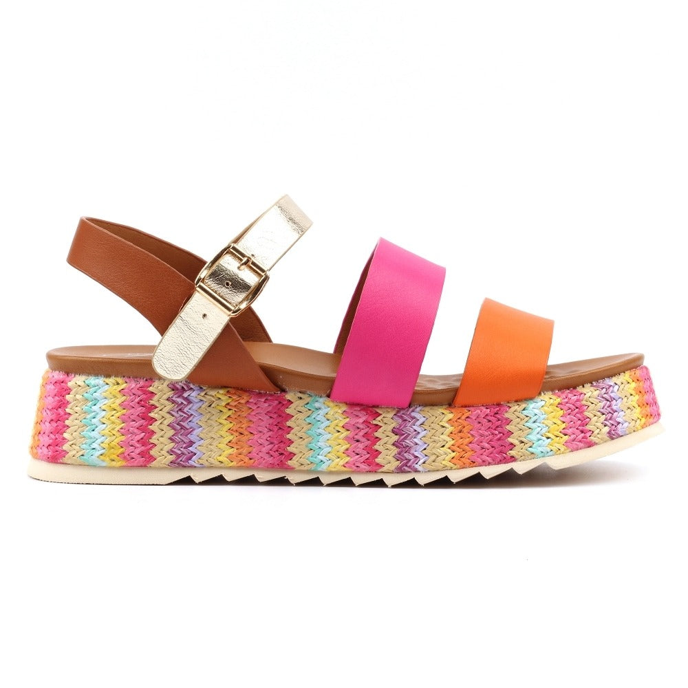 Lunar Berkley Orange Sandals