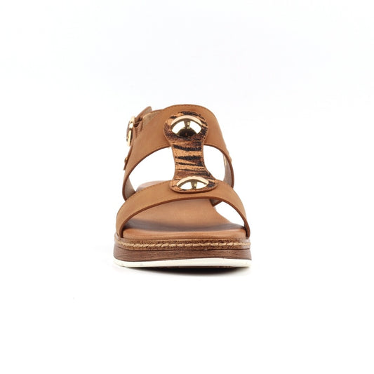 Lunar Georgia Tan Wedge Sandals