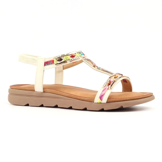 Lunar Drift White Sandals