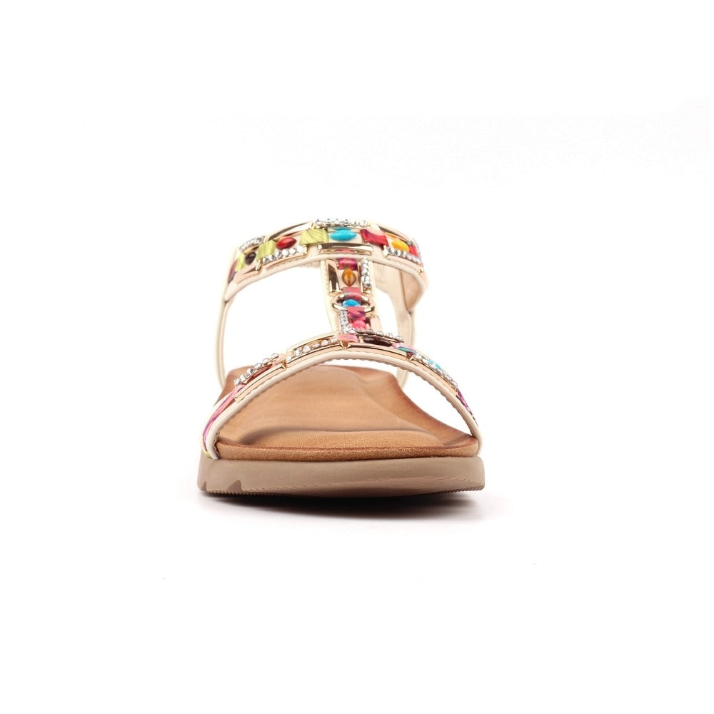 Lunar Drift White Sandals