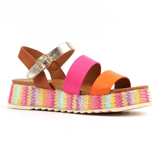 Lunar Berkley Orange Sandals