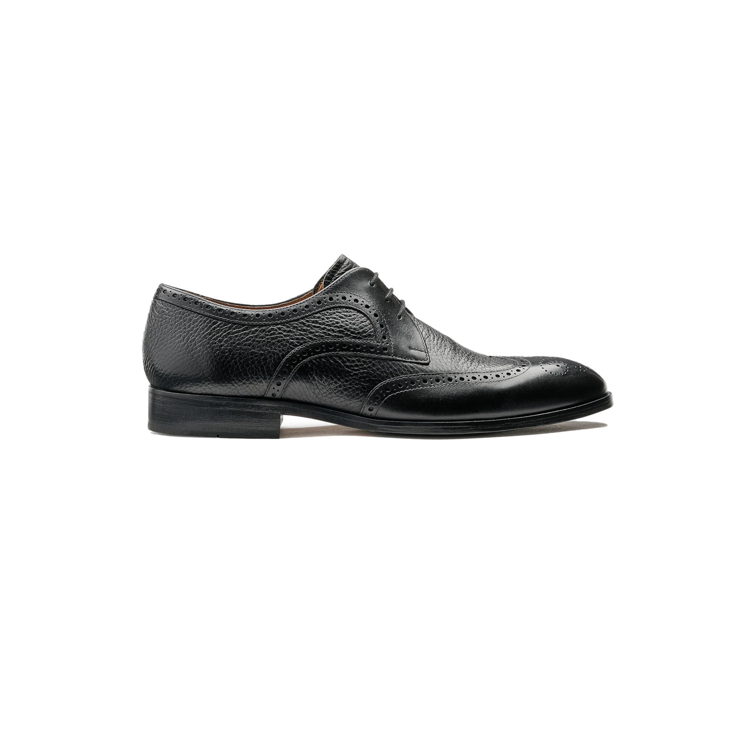 Barker Salcombe Black Calf / Black Deer Skin Shoes