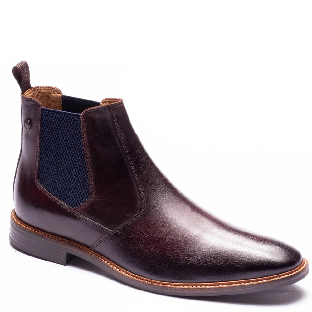 Base London Kensington Washed Brown Chelsea Boots