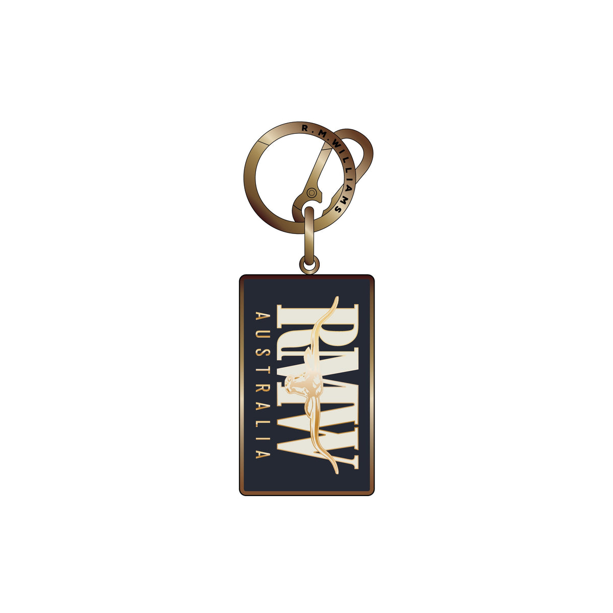 RM Williams Heritage Logo Navy Enamel Keyring