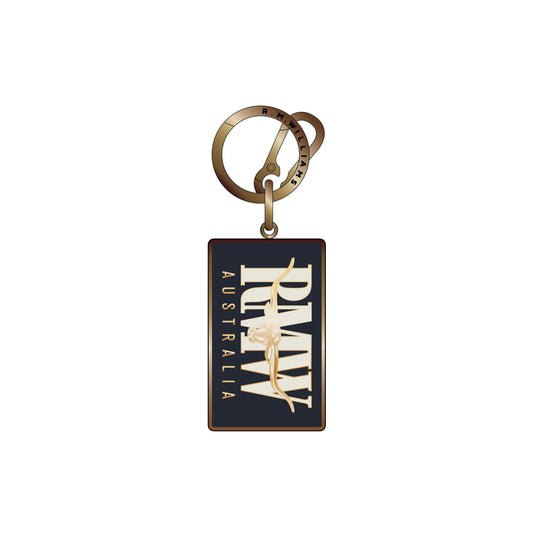 RM Williams Heritage Logo Navy Enamel Keyring