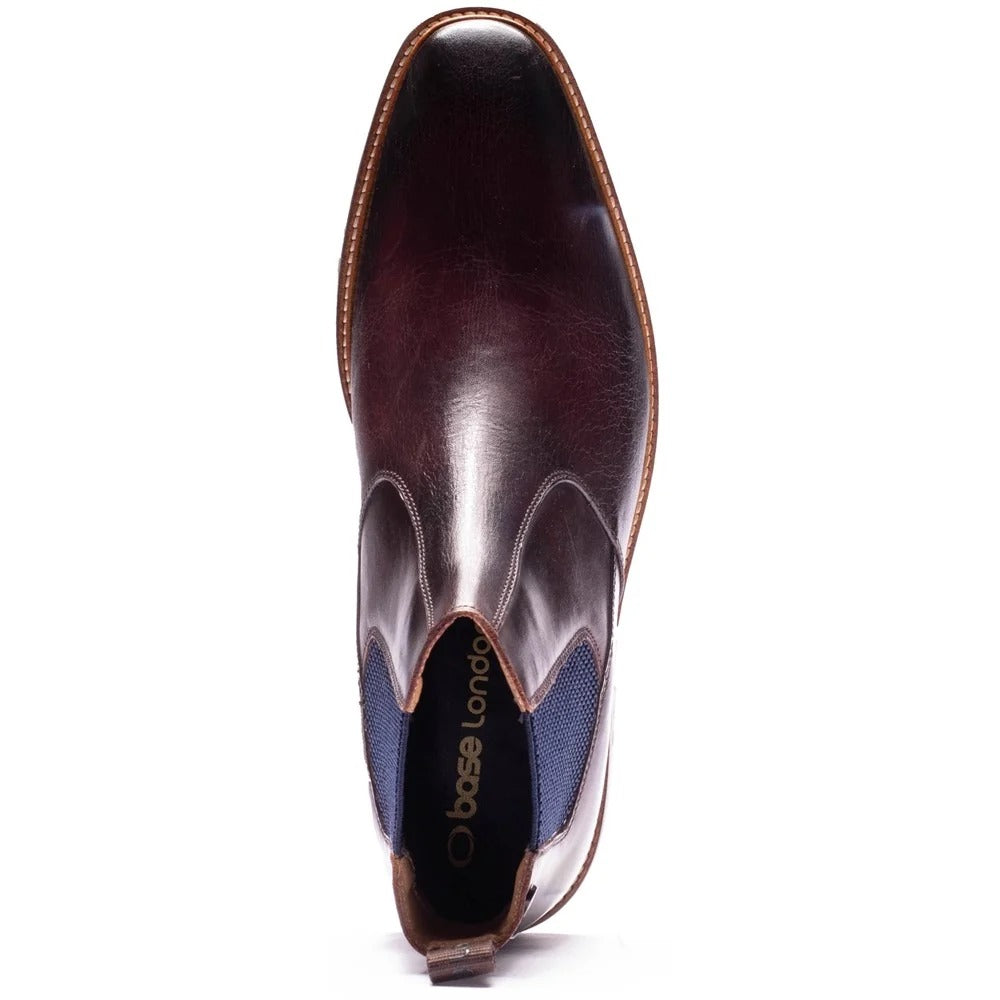 Base London Kensington Washed Brown Chelsea Boots