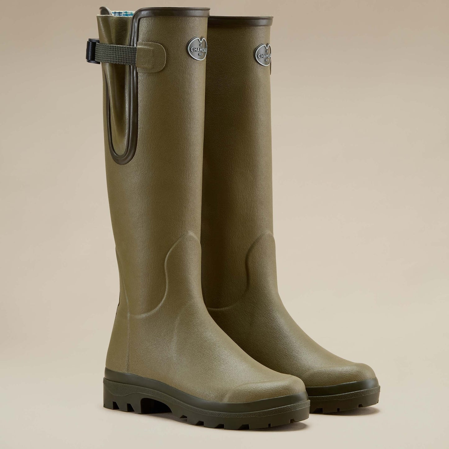 Le Chameau Vierzonard Neoprene Iconic Green Wellington Boots