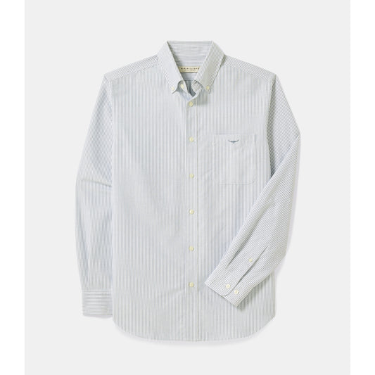RM Williams Stanley Regular Oxford Navy White Shirt