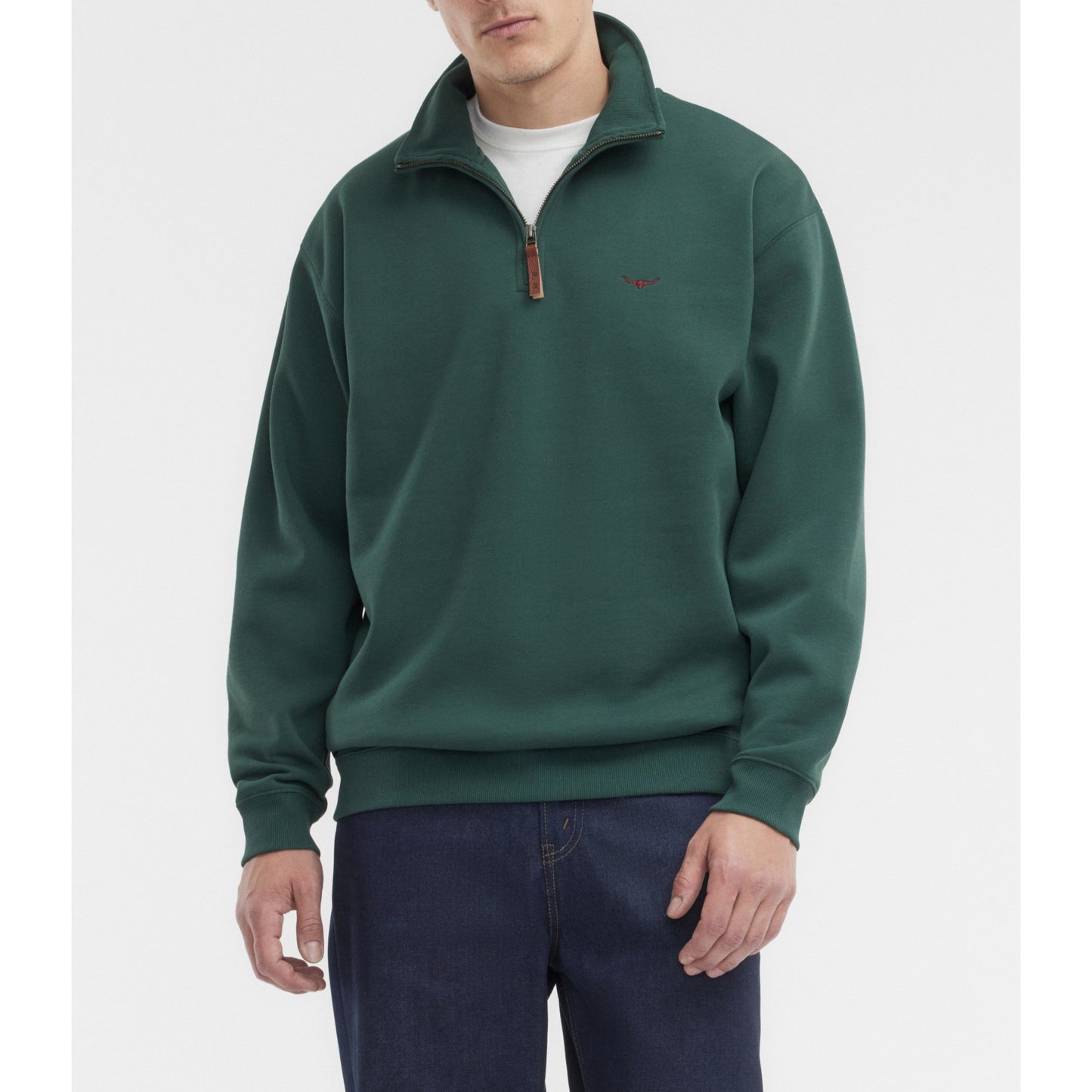 RM Williams Mulyungarie Pine 1/4 Zip Sweatshirt